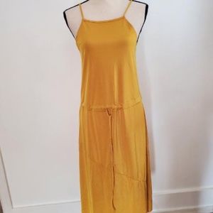 Zara Satin Yellow Dress